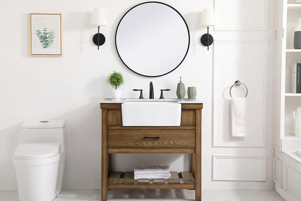 Elegant Bathroom Vanity - Driftwood (VF60136DW)