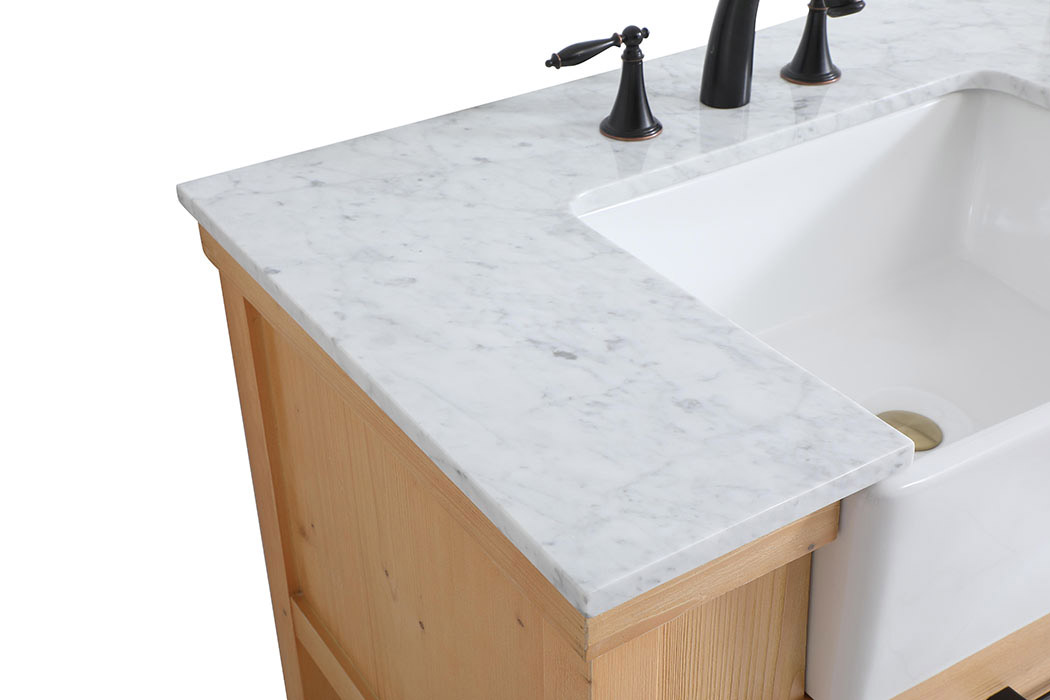 Elegant Bathroom Vanity - Natural Wood (VF60136NW)