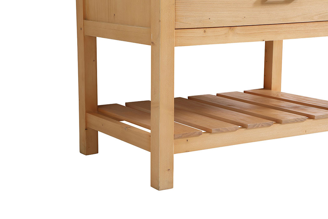 Elegant Bathroom Vanity - Natural Wood (VF60136NW)