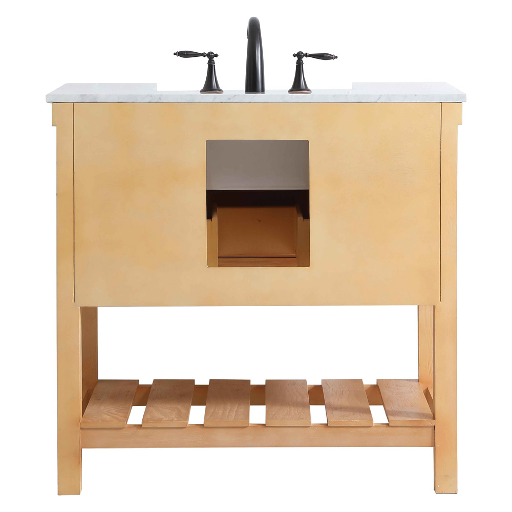 Elegant Bathroom Vanity - Natural Wood (VF60136NW)