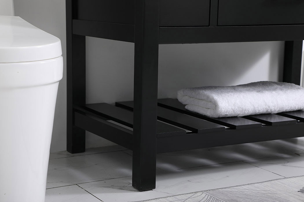 Elegant Bathroom Vanity - Black (VF60142BK-BS)