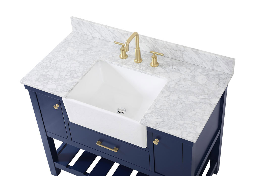 Elegant Bathroom Vanity - Blue (VF60142BL-BS)