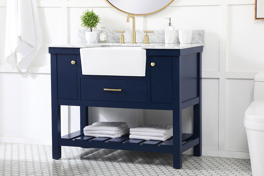 Elegant Bathroom Vanity - Blue (VF60142BL-BS)