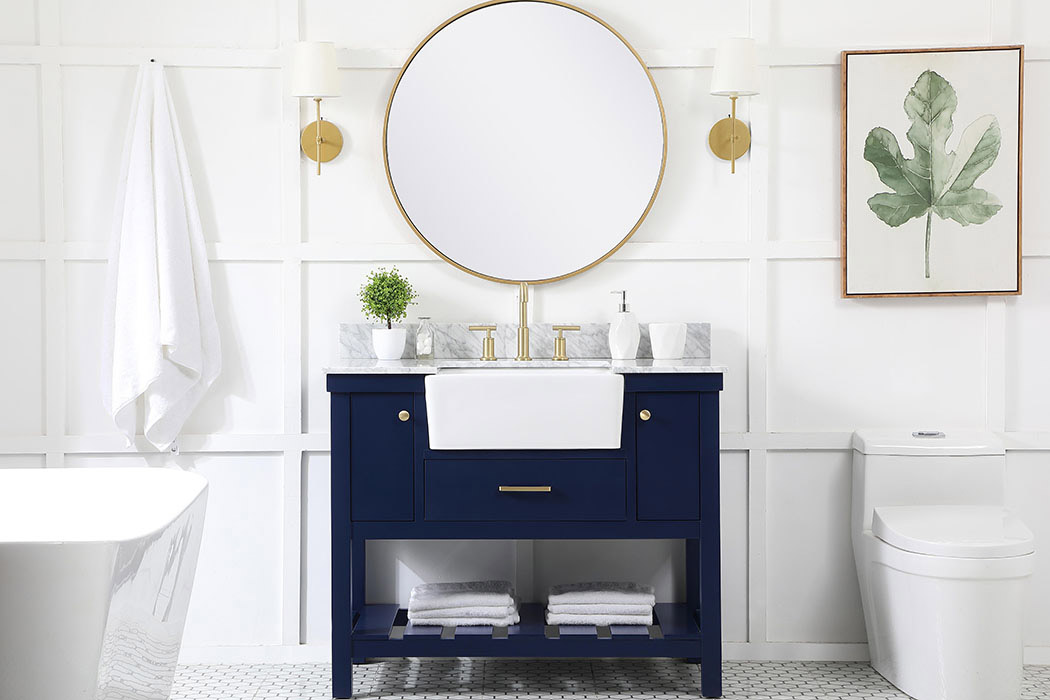 Elegant Bathroom Vanity - Blue (VF60142BL-BS)