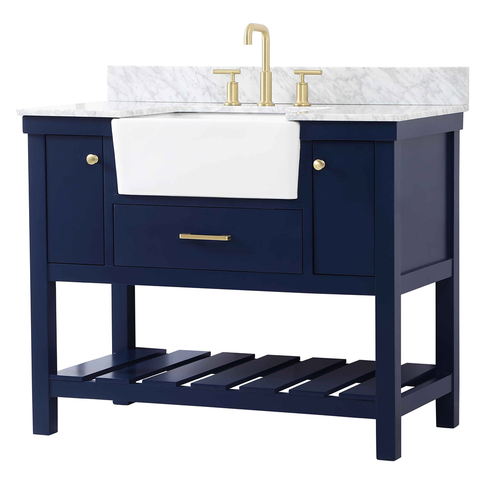 Elegant Bathroom Vanity - Blue (VF60142BL-BS)