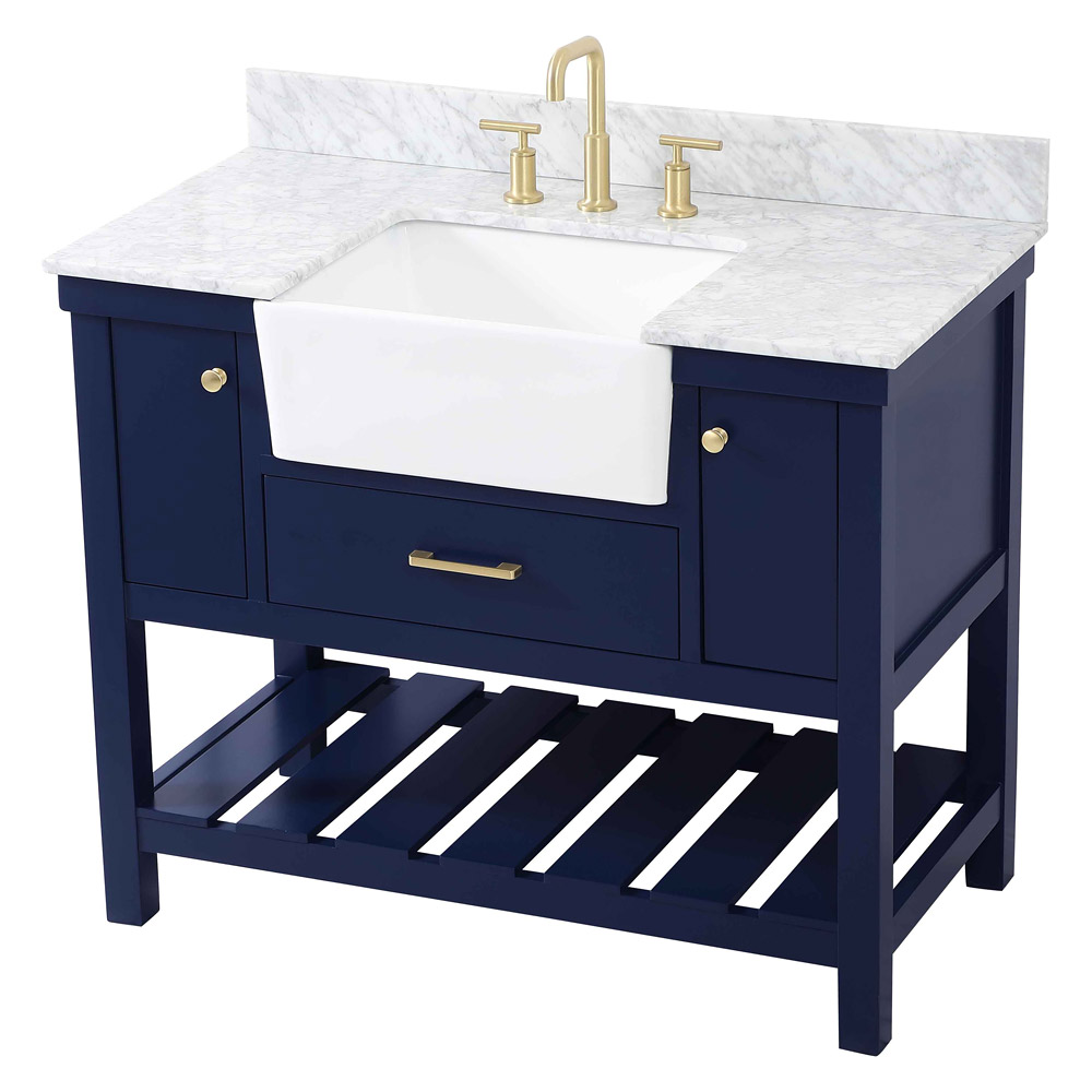 Elegant Bathroom Vanity - Blue (VF60142BL-BS)