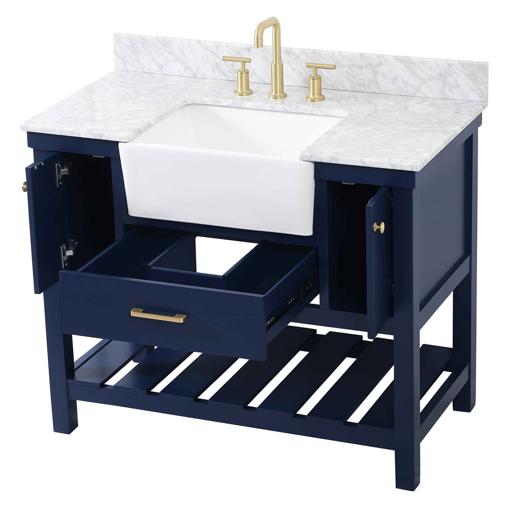 Elegant Bathroom Vanity - Blue (VF60142BL-BS)