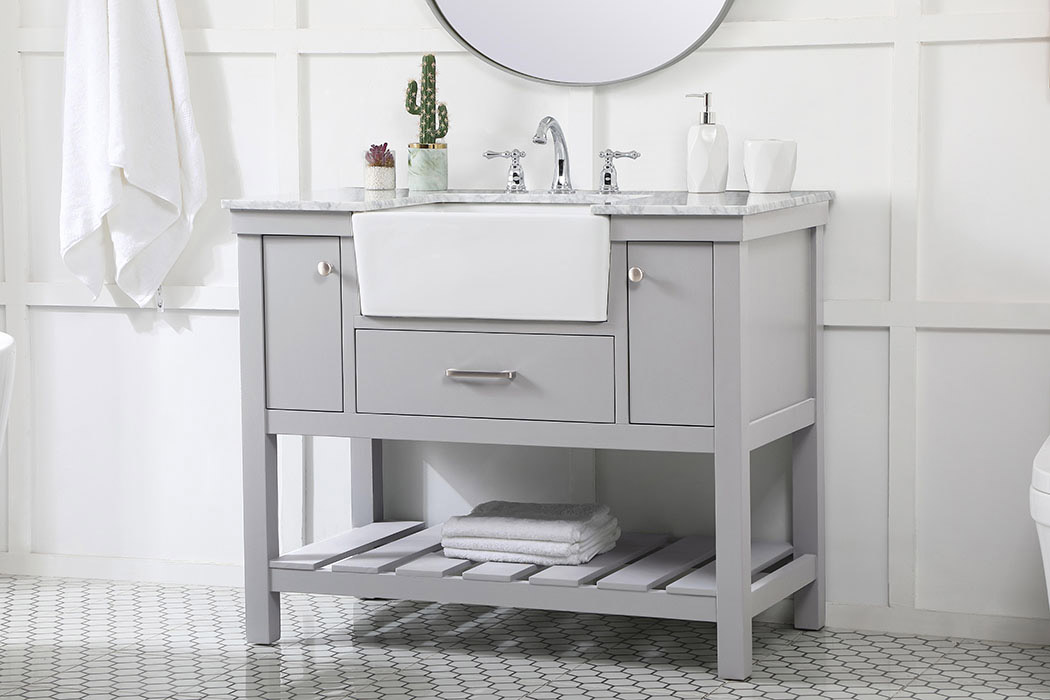 Elegant Bathroom Vanity - Gray (VF60142GR)
