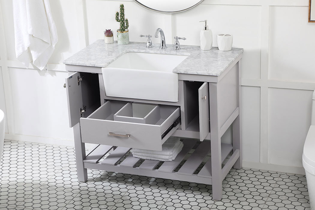 Elegant Bathroom Vanity - Gray (VF60142GR)