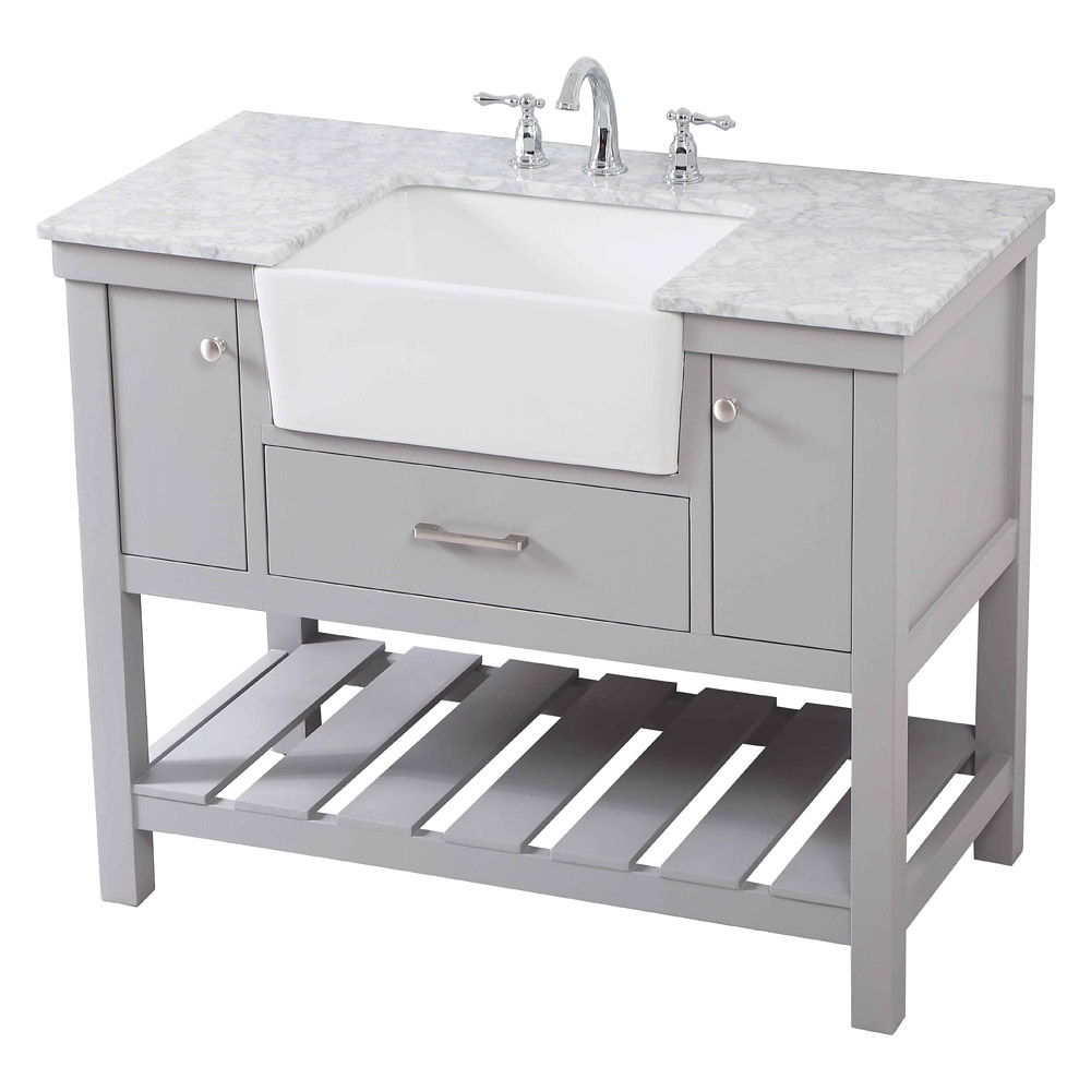 Elegant Bathroom Vanity - Gray (VF60142GR)