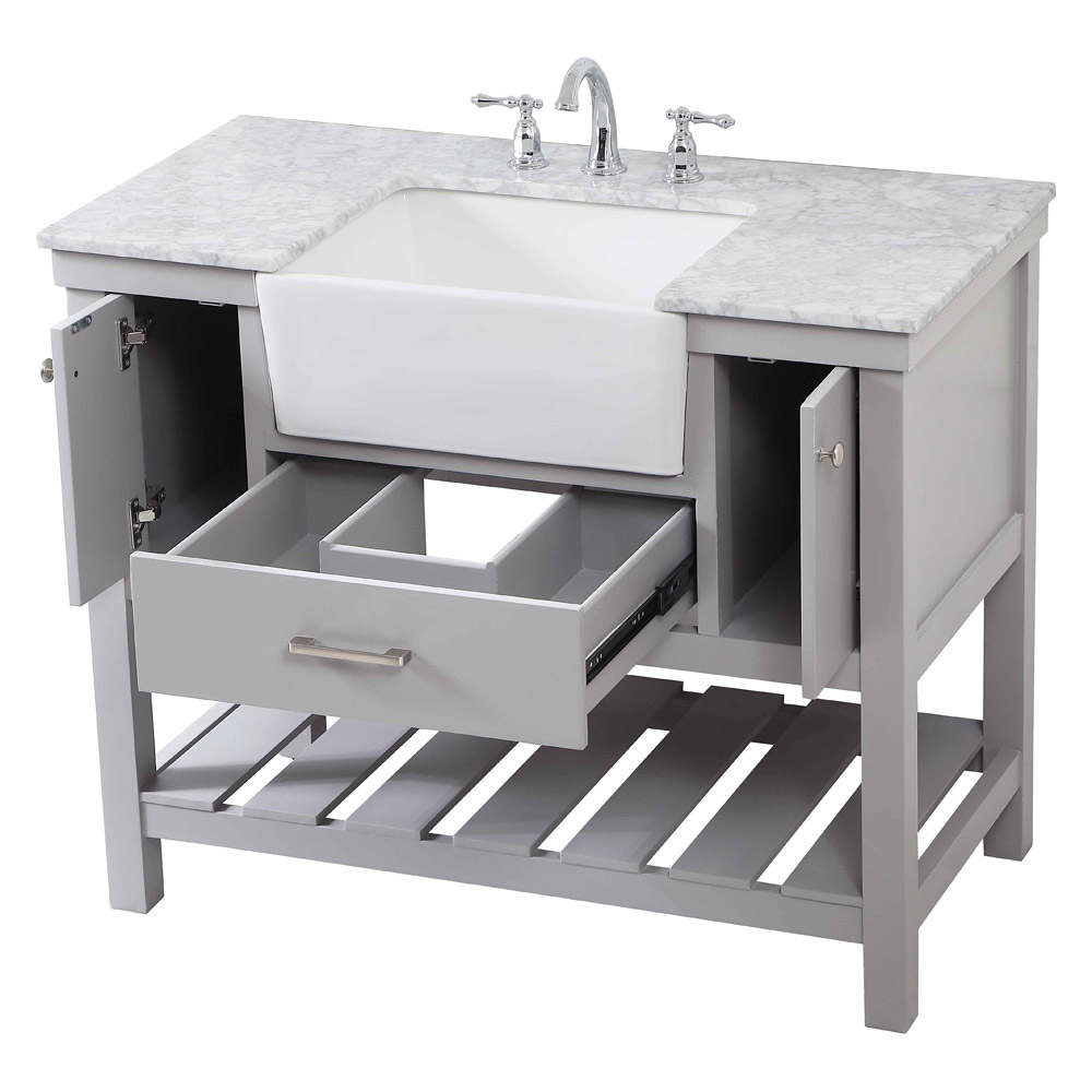 Elegant Bathroom Vanity - Gray (VF60142GR)