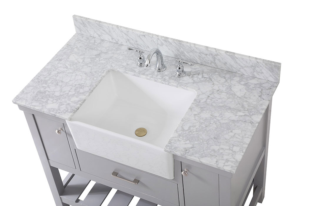 Elegant Bathroom Vanity - Gray (VF60142GR-BS)