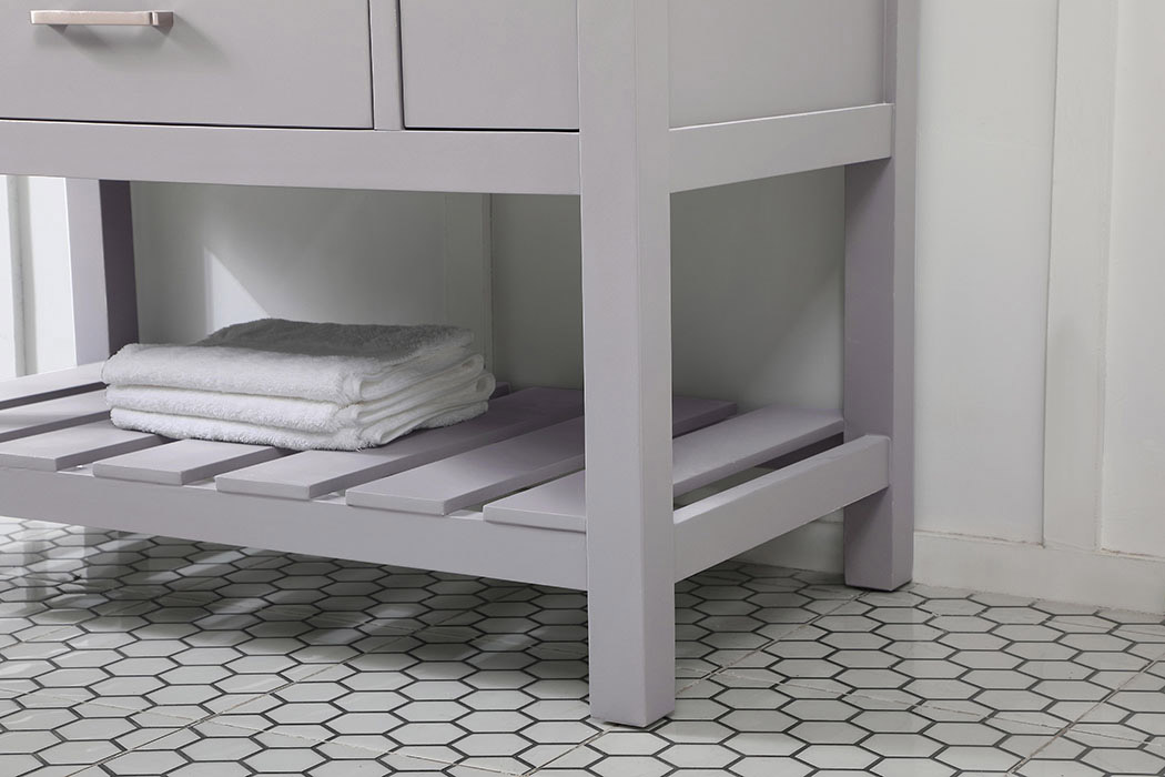 Elegant Bathroom Vanity - Gray (VF60142GR-BS)
