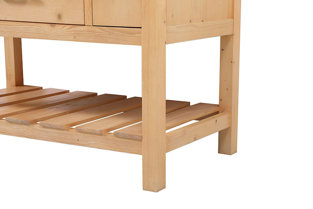 Elegant Bathroom Vanity - Natural Wood (VF60142NW-BS)