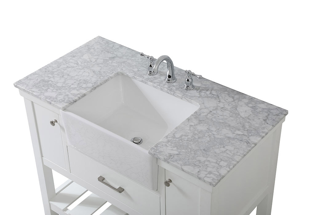 Elegant Bathroom Vanity - White (VF60142WH)