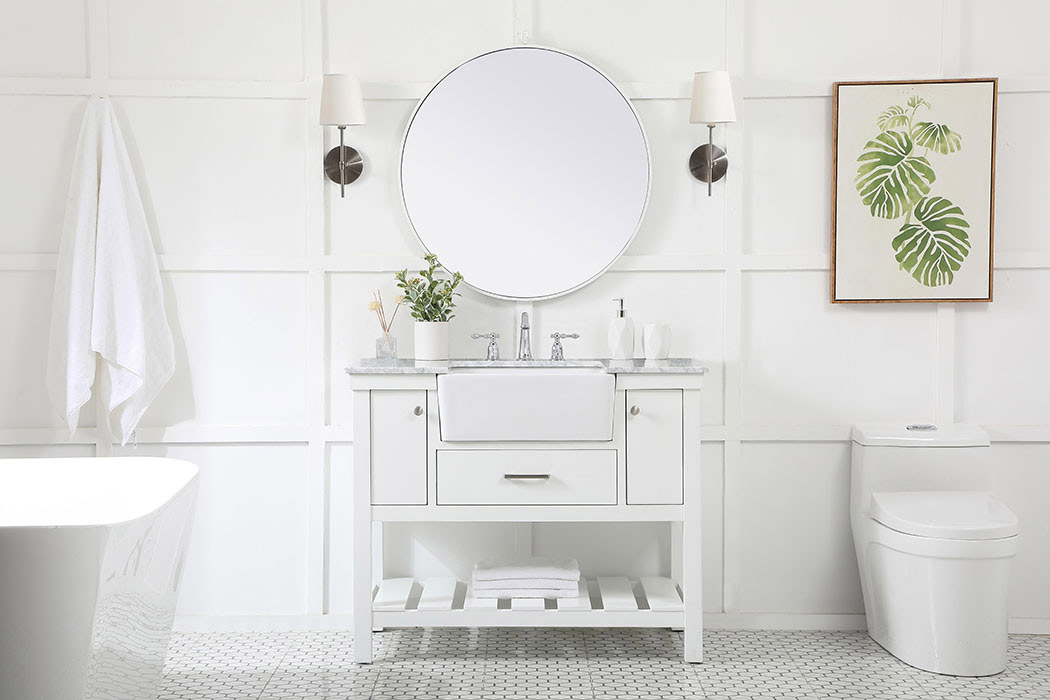 Elegant Bathroom Vanity - White (VF60142WH)