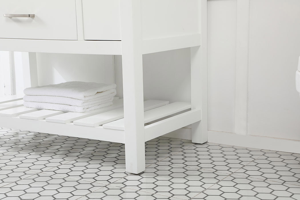 Elegant Bathroom Vanity - White (VF60142WH)