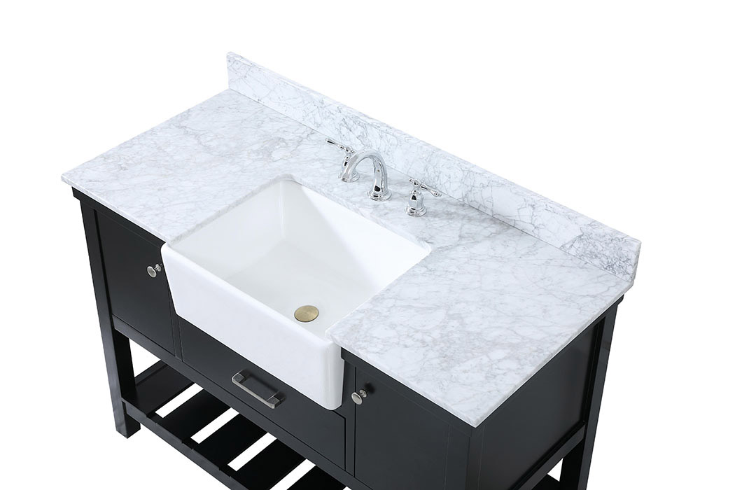 Elegant Bathroom Vanity - Black (VF60148BK-BS)