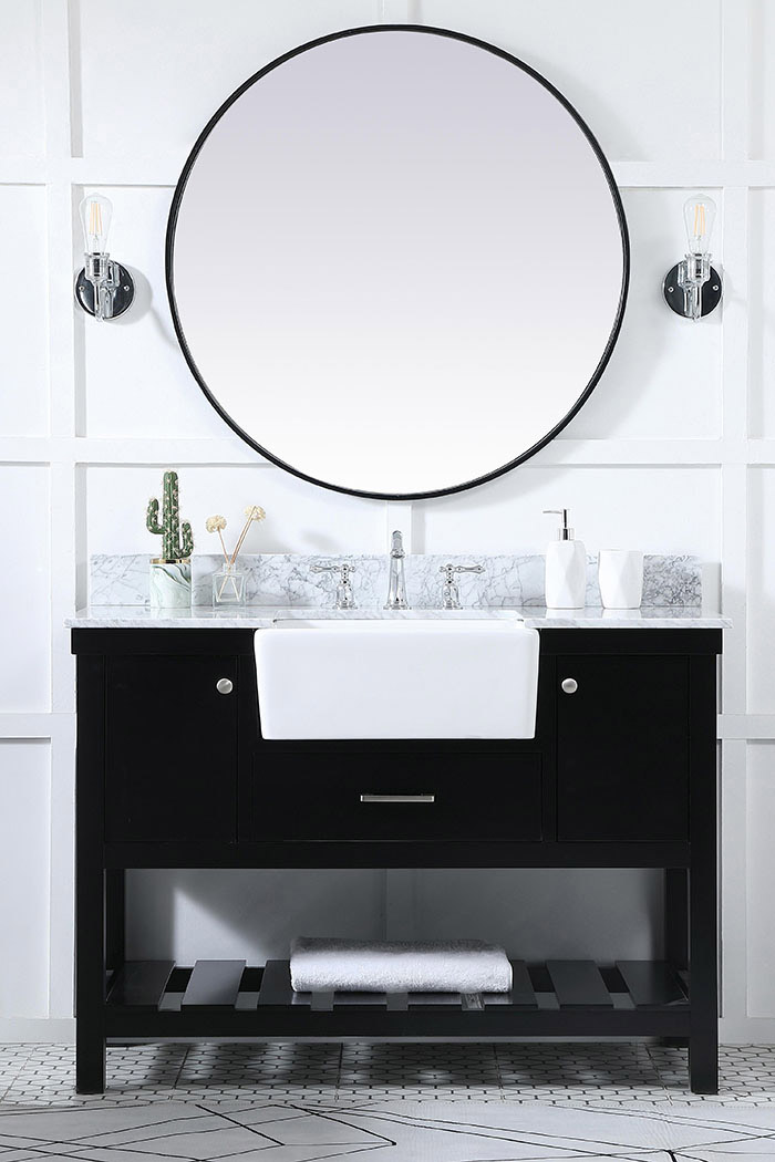 Elegant Bathroom Vanity - Black (VF60148BK-BS)