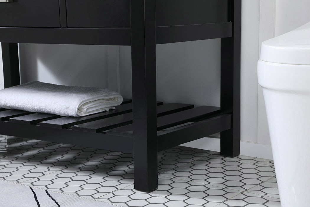 Elegant Bathroom Vanity - Black (VF60148BK-BS)