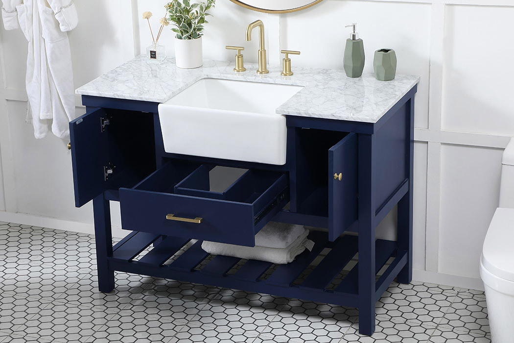 Elegant Bathroom Vanity - Blue (VF60148BL)