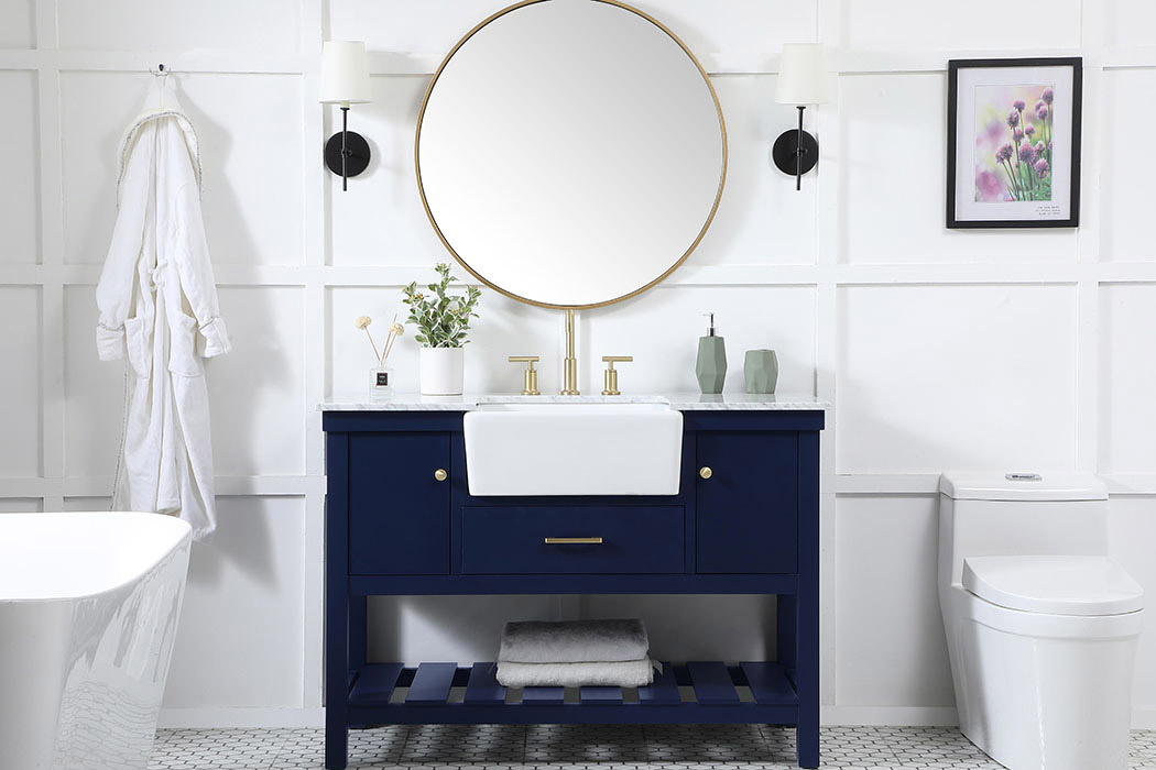 Elegant Bathroom Vanity - Blue (VF60148BL)
