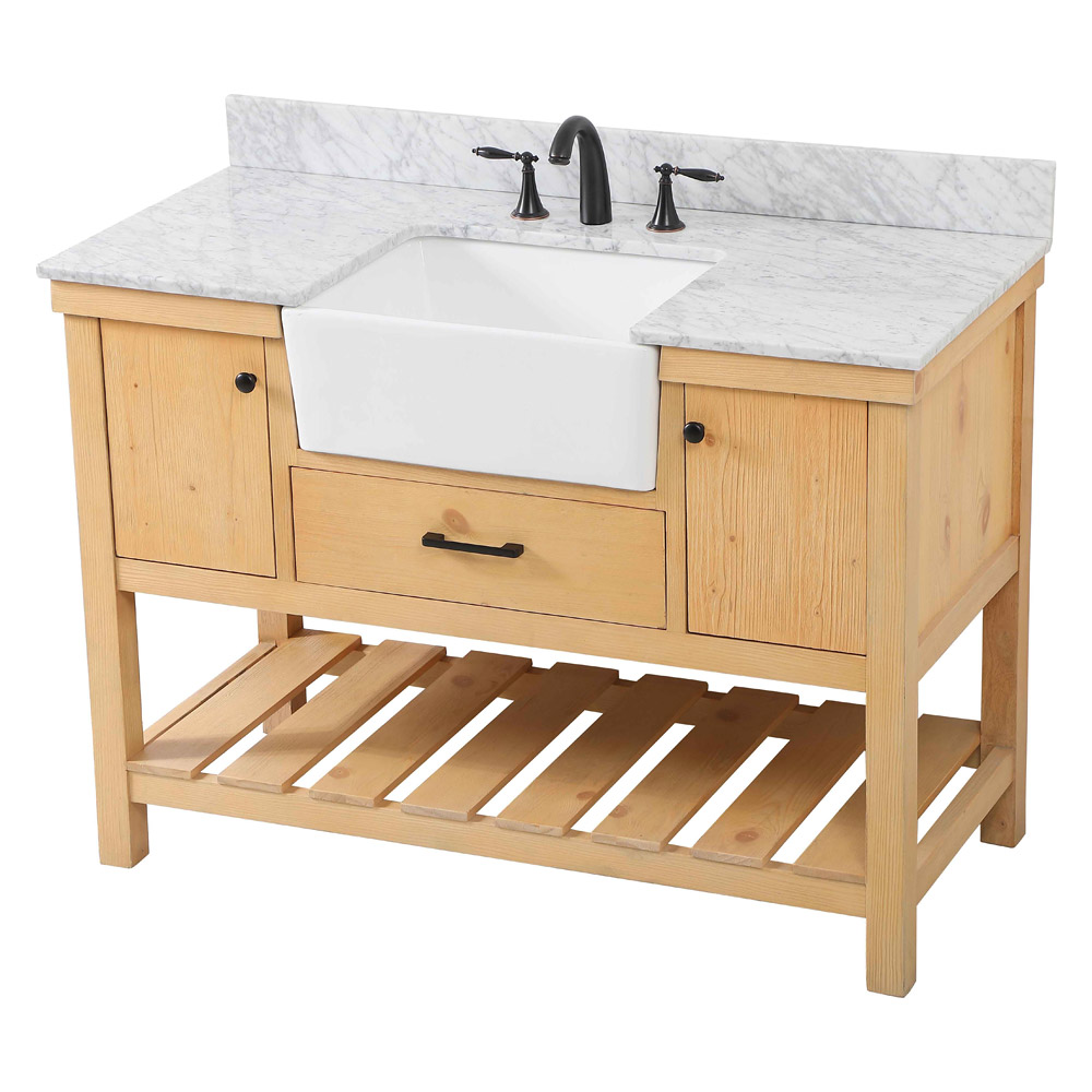 Elegant Bathroom Vanity - Natural Wood (VF60148NW-BS)