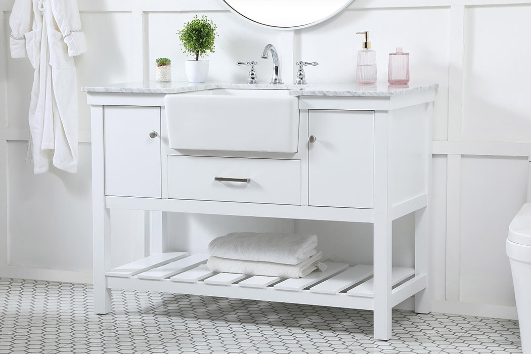 Elegant Bathroom Vanity - White (VF60148WH)
