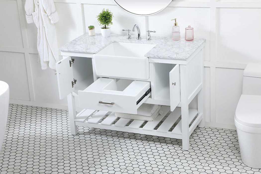 Elegant Bathroom Vanity - White (VF60148WH)