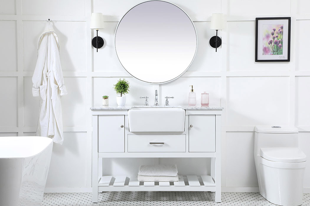 Elegant Bathroom Vanity - White (VF60148WH)