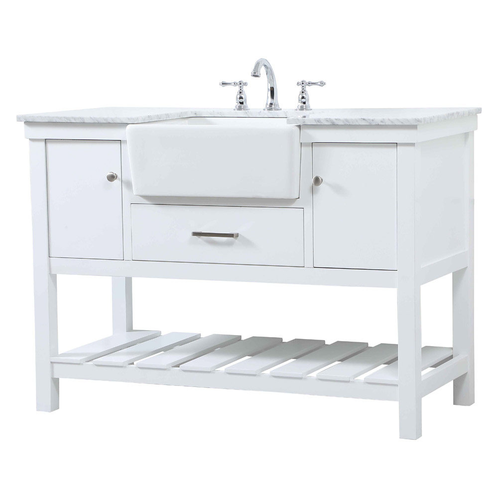 Elegant Bathroom Vanity - White (VF60148WH)