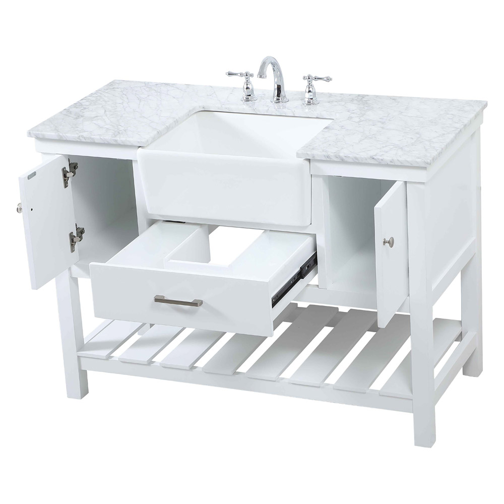 Elegant Bathroom Vanity - White (VF60148WH)