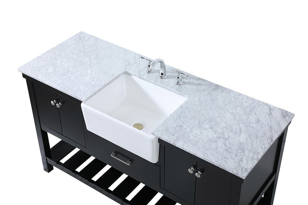 Elegant Bathroom Vanity - Black (VF60160BK)