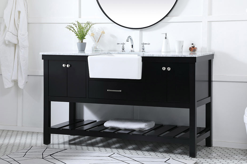 Elegant Bathroom Vanity - Black (VF60160BK)