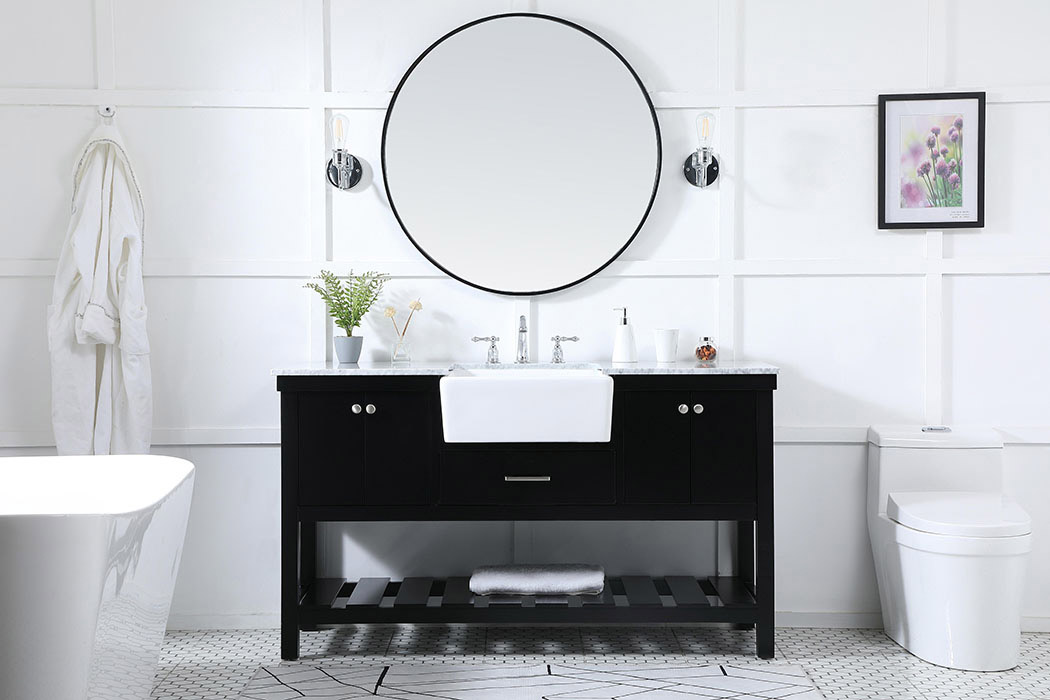 Elegant Bathroom Vanity - Black (VF60160BK)