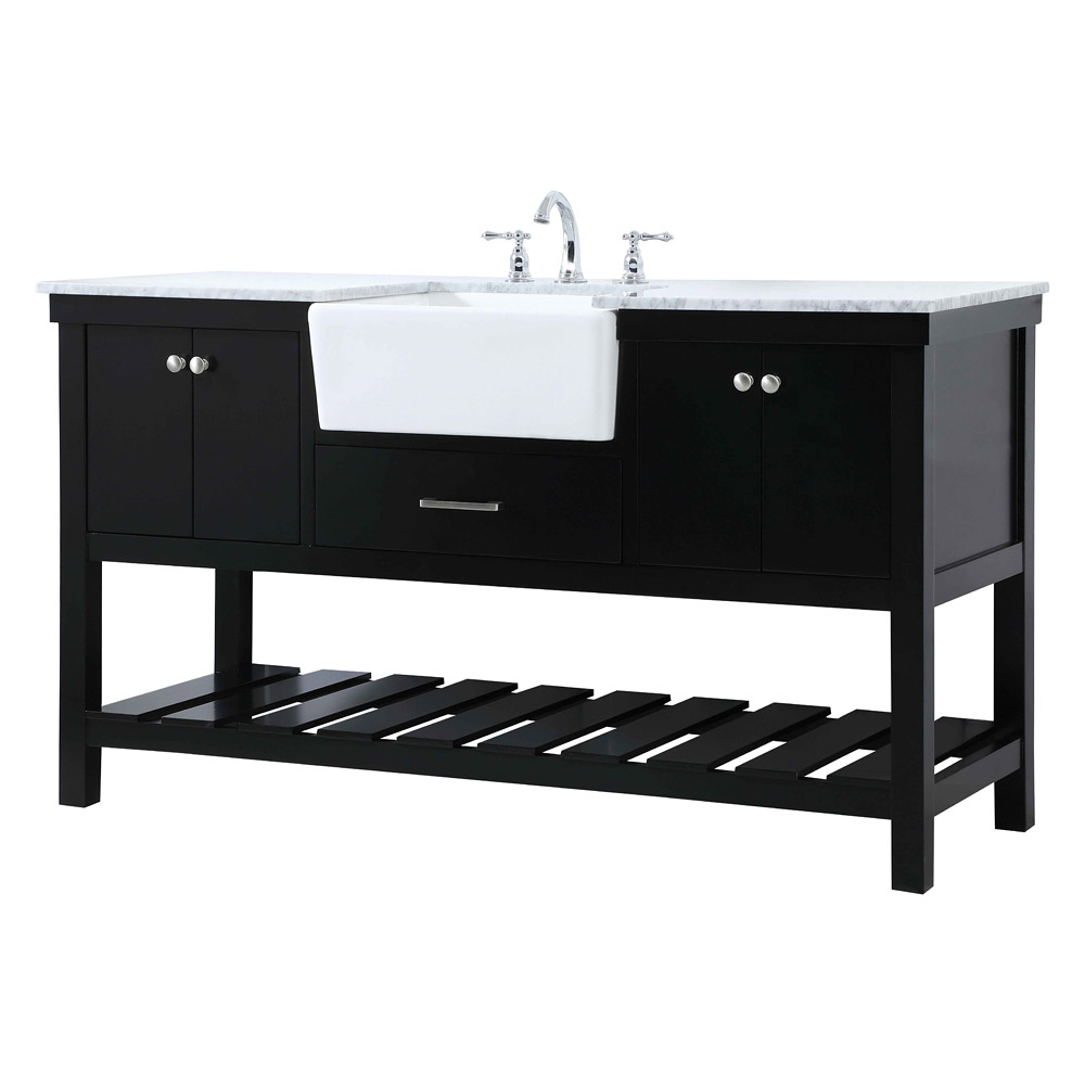 Elegant Bathroom Vanity - Black (VF60160BK)