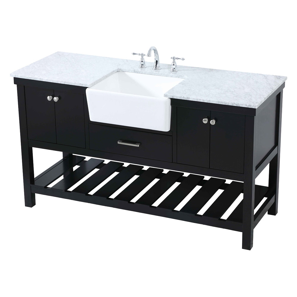 Elegant Bathroom Vanity - Black (VF60160BK)