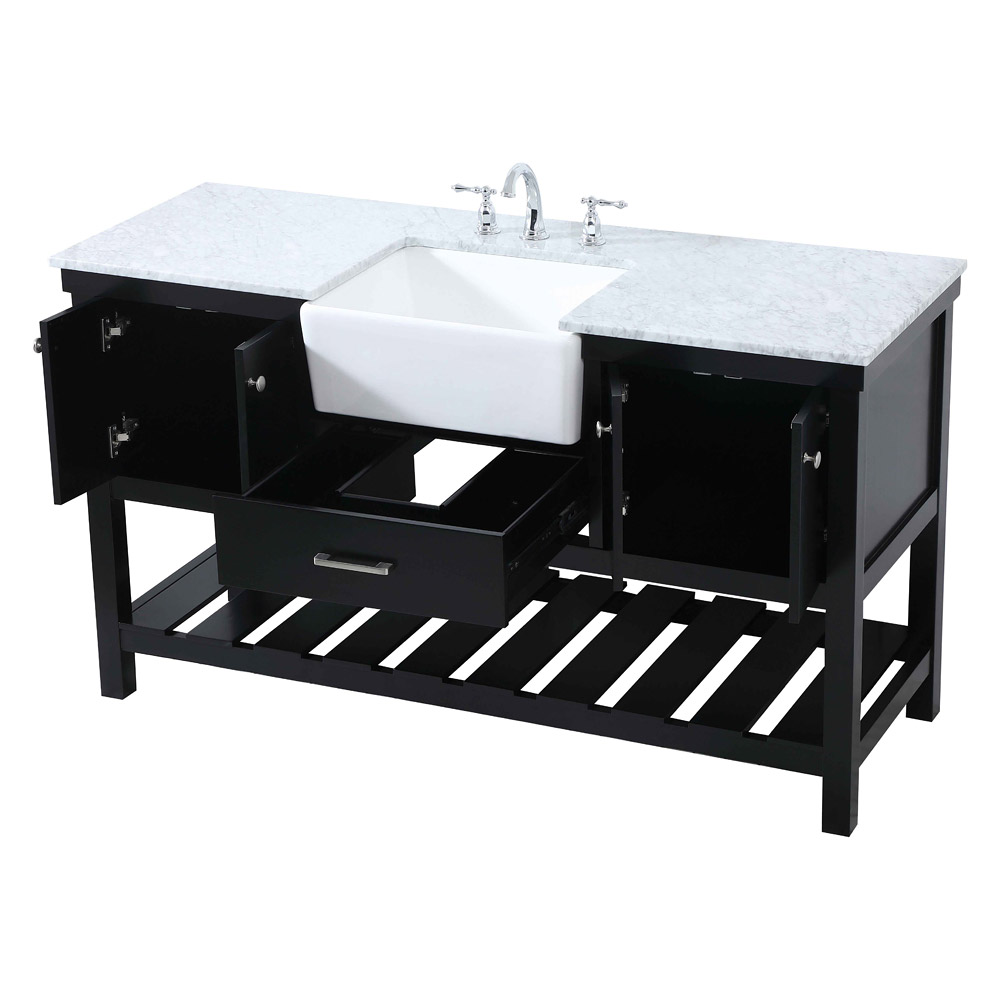 Elegant Bathroom Vanity - Black (VF60160BK)