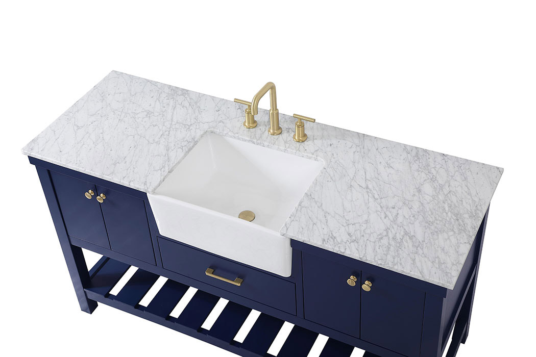 Elegant Bathroom Vanity - Blue (VF60160BL)