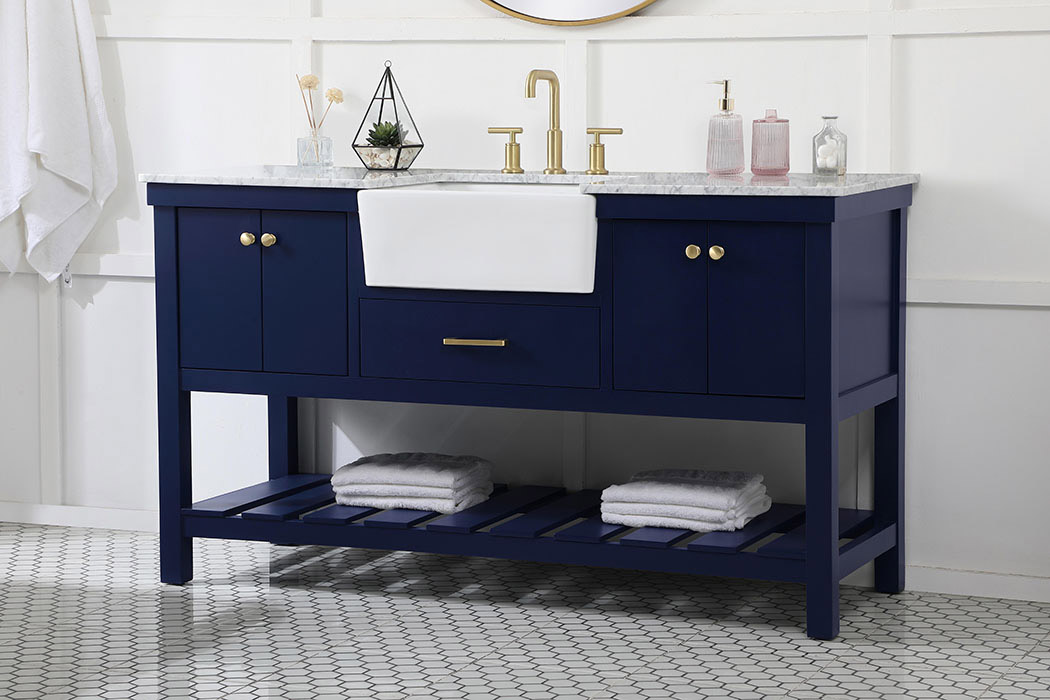 Elegant Bathroom Vanity - Blue (VF60160BL)