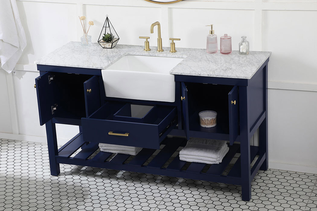 Elegant Bathroom Vanity - Blue (VF60160BL)