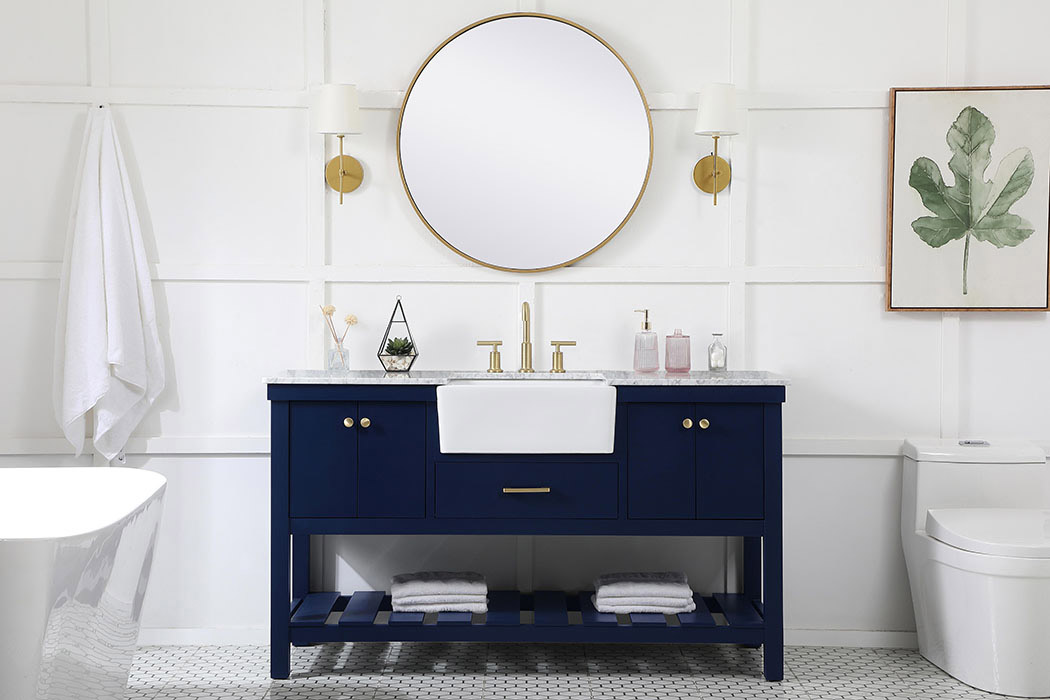 Elegant Bathroom Vanity - Blue (VF60160BL)