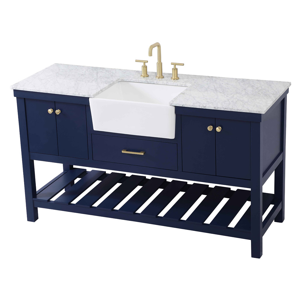 Elegant Bathroom Vanity - Blue (VF60160BL)