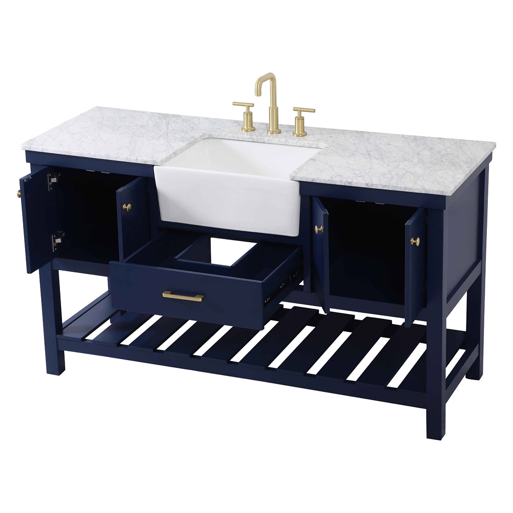 Elegant Bathroom Vanity - Blue (VF60160BL)