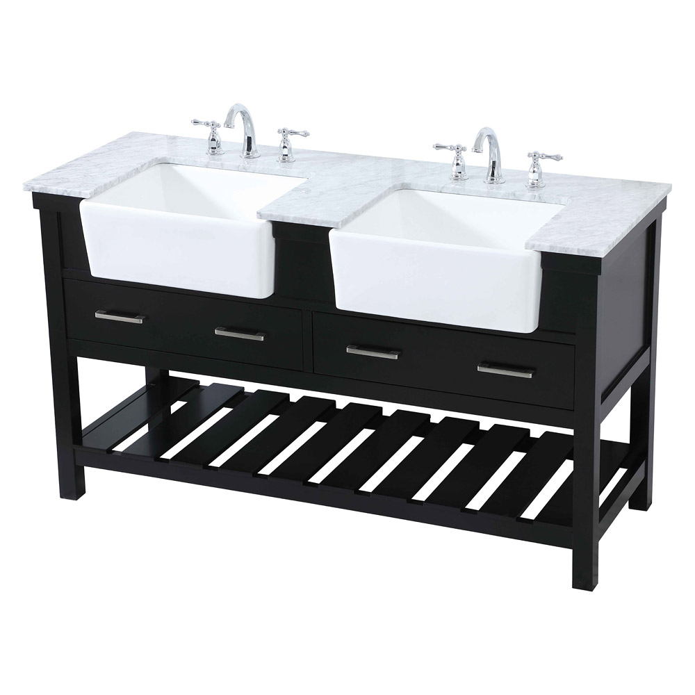 Elegant Bathroom Vanity - Black (VF60160DBK)