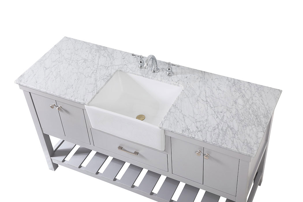 Elegant Bathroom Vanity - Gray (VF60160GR)