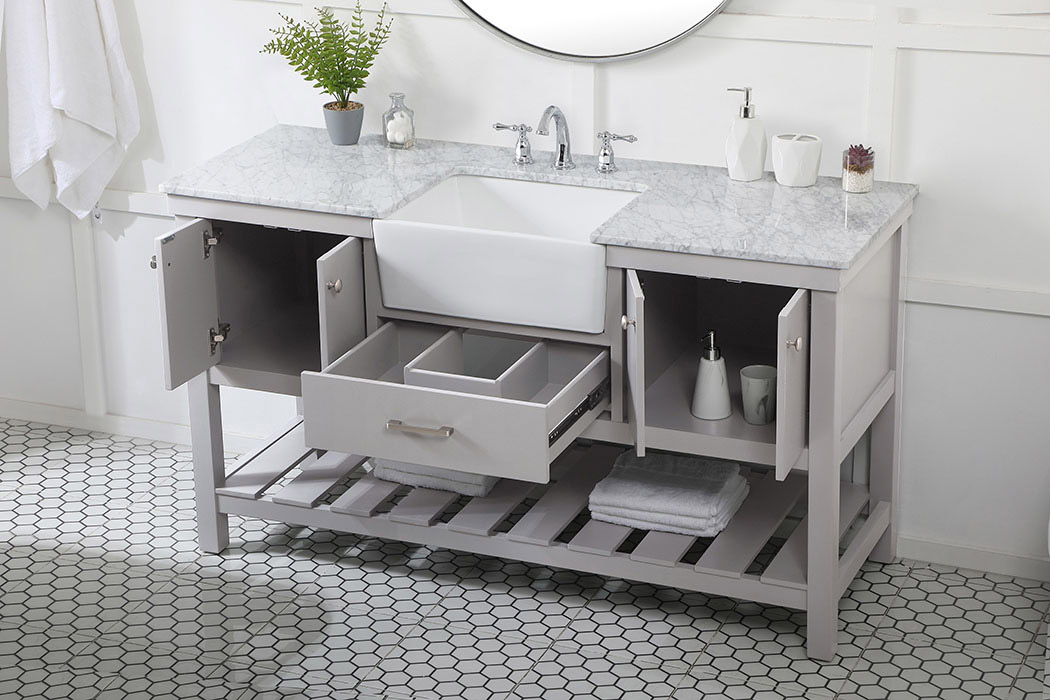 Elegant Bathroom Vanity - Gray (VF60160GR)
