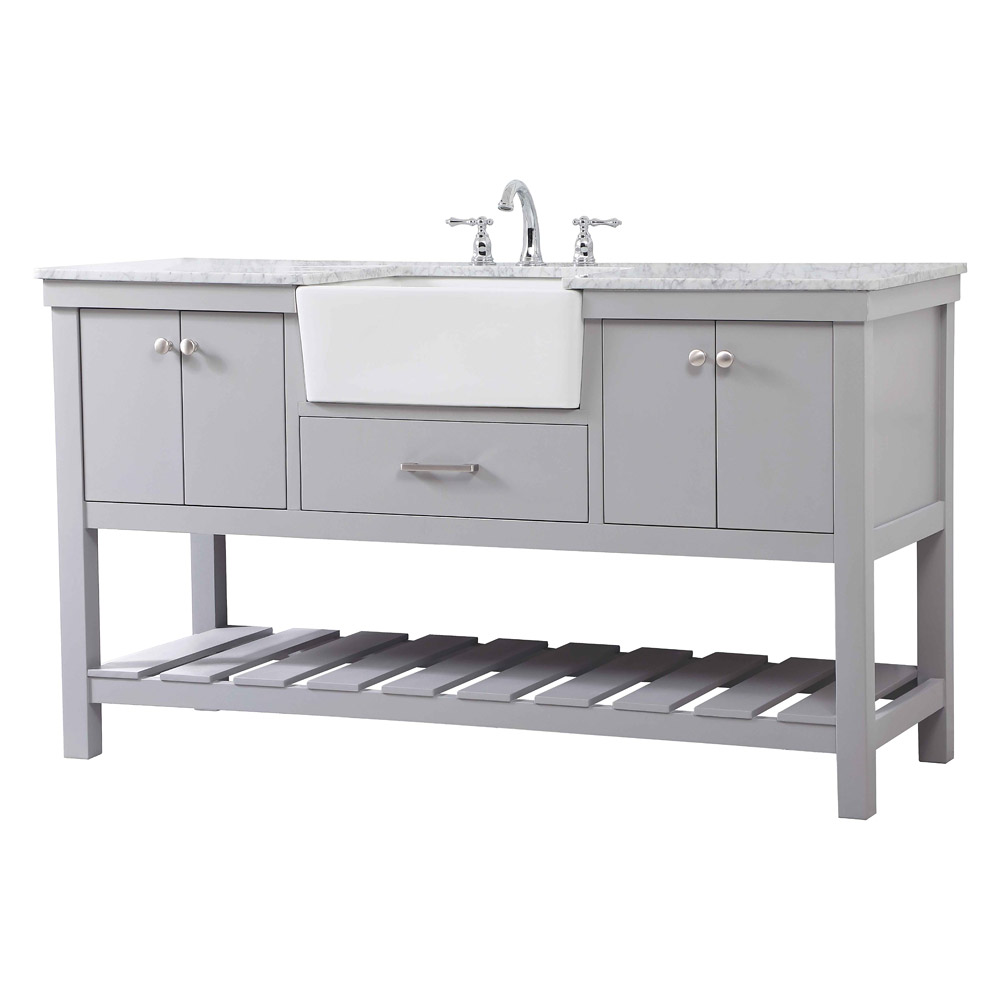 Elegant Bathroom Vanity - Gray (VF60160GR)