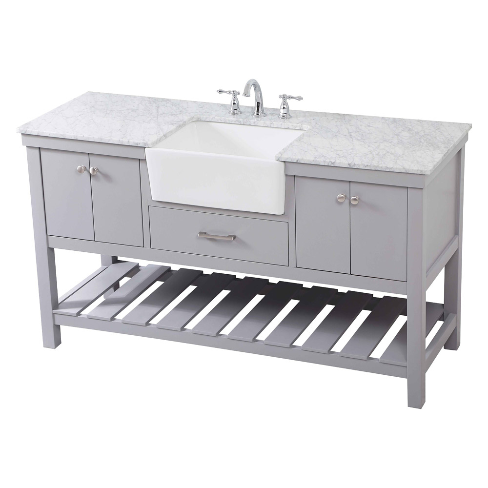 Elegant Bathroom Vanity - Gray (VF60160GR)