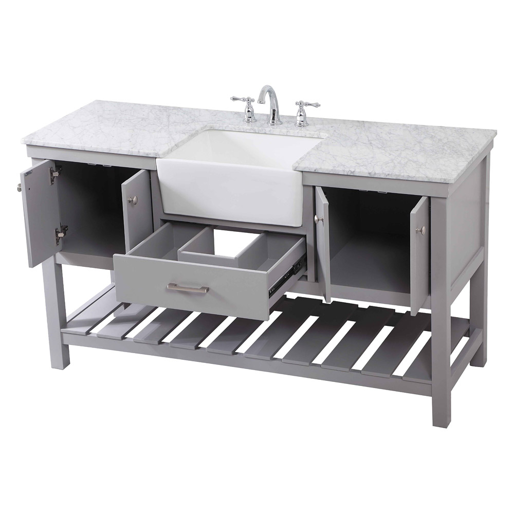 Elegant Bathroom Vanity - Gray (VF60160GR)